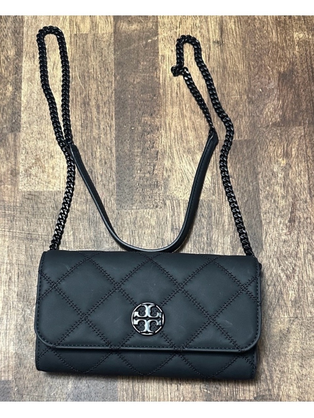 Tory Burch Black Quilted Chain Shoulder Bag